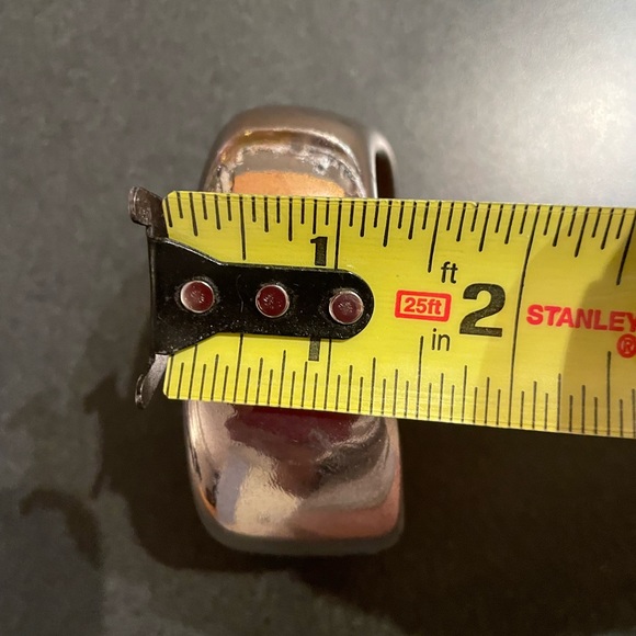 Silver tone wooden art bangle - Picture 7 of 8